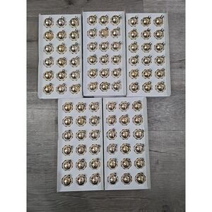 Vintage Lot 90 Rauch‎ Industries 1 3/4" Shiny Gold Glass Christmas Ornaments USA